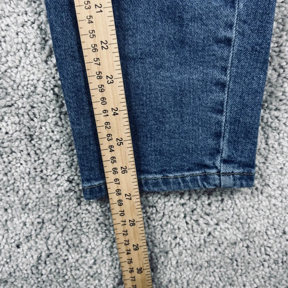 Emile Promod Womens High Rise Straight Leg Jeans‎ Medium Wash Blue Size UK 16